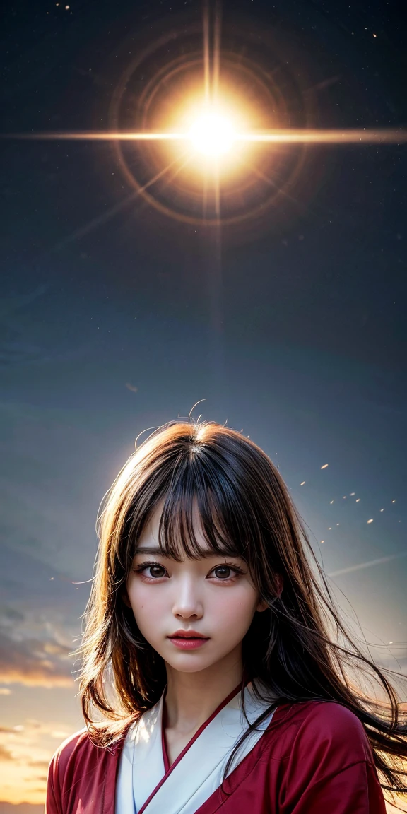 ((Highest quality)), ((masterpiece)), (Get used to it), Perfect Face、flash,Cosplay、体にぴったりフィットするflashスーツ、beautiful１８Old Japanese woman、Bust isｄcup、Towards the light of the distant horizon、Run so fast that it leaves an afterimage