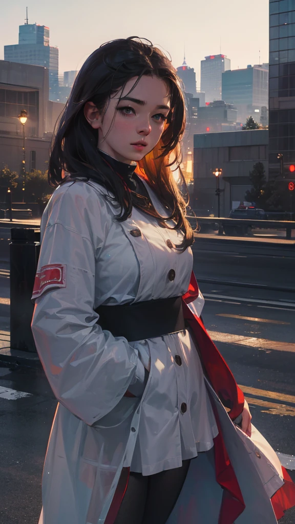 (8K, RAW Photo, Best Quality, Masterpiece: 1.2), (Realistic, Realistic: 1.37), 1 Girl, City Background, Avatar .50MM LENS