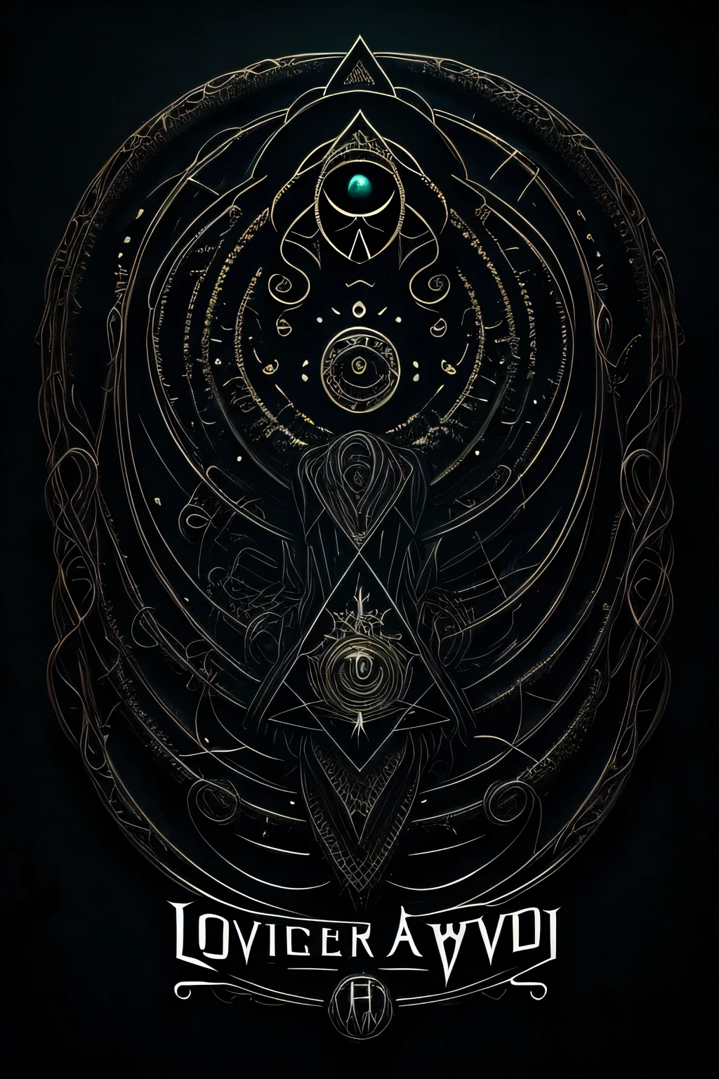 Explore the Lovecraftian horror genre with an illustration that conveys the otherworldly and cosmic dread often associated with the works of H.P. Lovecraft. logo, black background