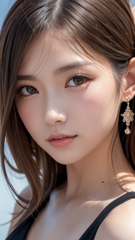 masterpiece, 最high quality, Ultra-high resolution, (Realistic:1.4), Beautiful face in every detail, high qualityの衣類, Amazing European Women, very cute, Portraiture, 肌が柔らかくてPerfect Face、Perfect Face, Shoot your hair, 8k resolution,Super Realistic,Very detailed,high quality, Broad perspective