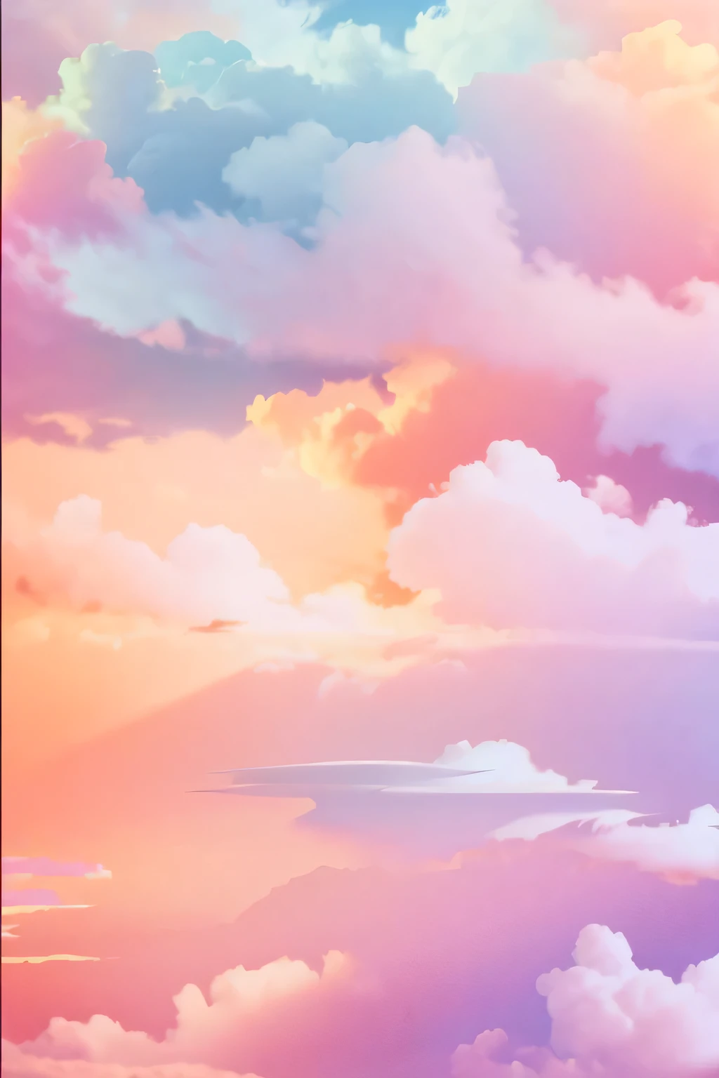 detailed colorful clouds, 4k wallpaper, vibrant sky, fluffy clouds, dynamic clouds, serene clouds, dramatic lighting, cinematic composition, glowing sunset, dramatic atmosphere, stunning scenery, breathtaking vista, masterful color palette, photorealistic rendering, ultra-detailed, 8k high resolution, hyper-realistic, award-winning digital art, mesmerizing cloud formations, ethereal mood, sublime beauty, captivating landscape