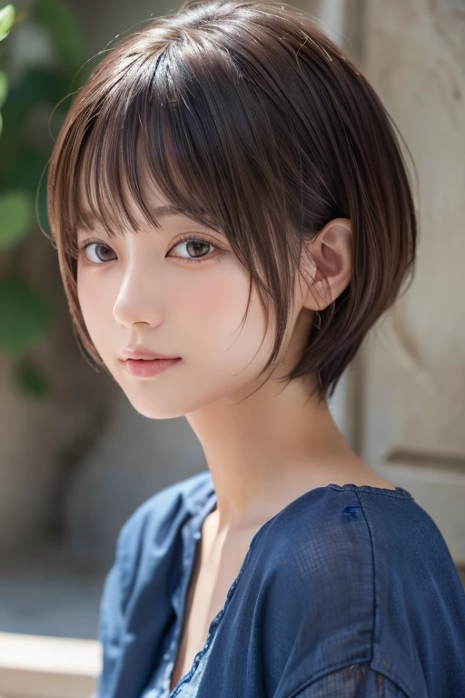 ((Highest quality)),(超High resolution),(Very detailed),(Detailed Description),((The best CG)),(masterpiece),Ultra-detailed art、(Highest quality、8k、32K、masterpiece)、(Realistic)、(Realistic:1.2)、(High resolution)、Very detailed、Very beautiful face and eyes、1 female、Tight waist、Delicate body、(Highest quality、Attention to detail、Rich skin detail)、(Highest quality、8k、Oil paints:1.2)、Very detailed、(Realistic、Realistic:1.37)、Bright colors、Beautiful Japanese Women、Detailed face、Smooth Skin、(short hair)