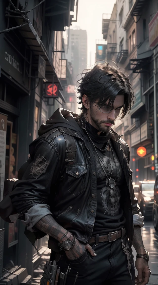 "official art", "Realistic Digital Painting with Concept Art Elements"," digital painting," "concept art," "realistic," , "detailed environment: , "high detail", "detailed face", "high-res", "ominous aura,", "8k resolution", "oil painting", "graded colors", "darker tone" , "saturated" ,"professionally colored" , "dark feeling", "concept art" , "detailed features" , "detailed eyes", "cold eyes", "1man" , "upper body", "trailer background", "lean build" , "scruffy short hair" , "scruffy short beard" , "cigarette between lips" , "tattered clothing", "digital art" , "post-apocalyptic" ,"Ultra-detailed animation art and visual effects masters perfectly compose intricately detailed digital art" , "Correct and perfect anatomy", "dark tone" ,