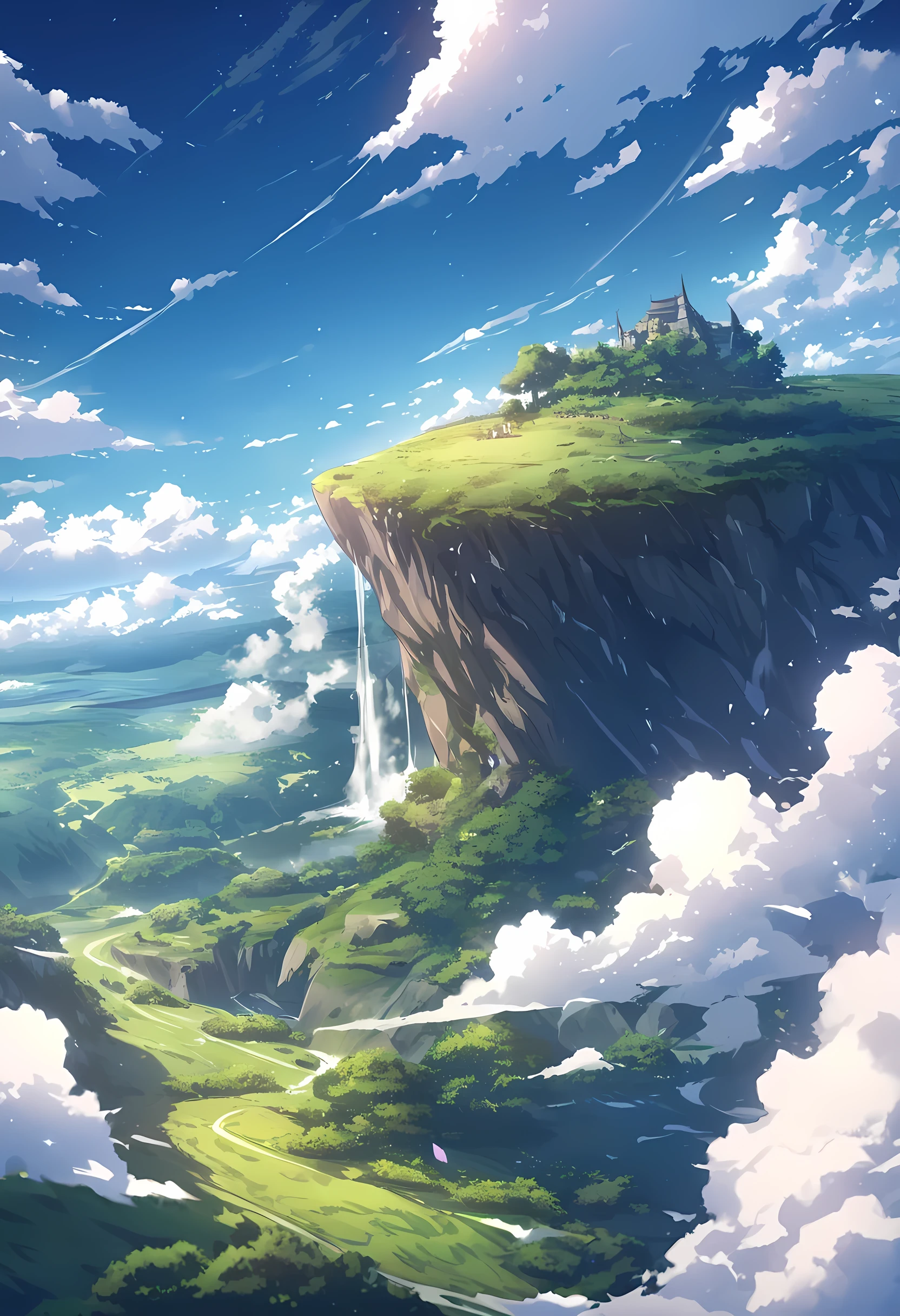 Beginning of the story、The beginning of the way、新たなるThe beginning of the way、Vast Sky、Vast land、Plains、Asahi、Overflowing nature、fantasy、fantasy、A fantasy scene、nature