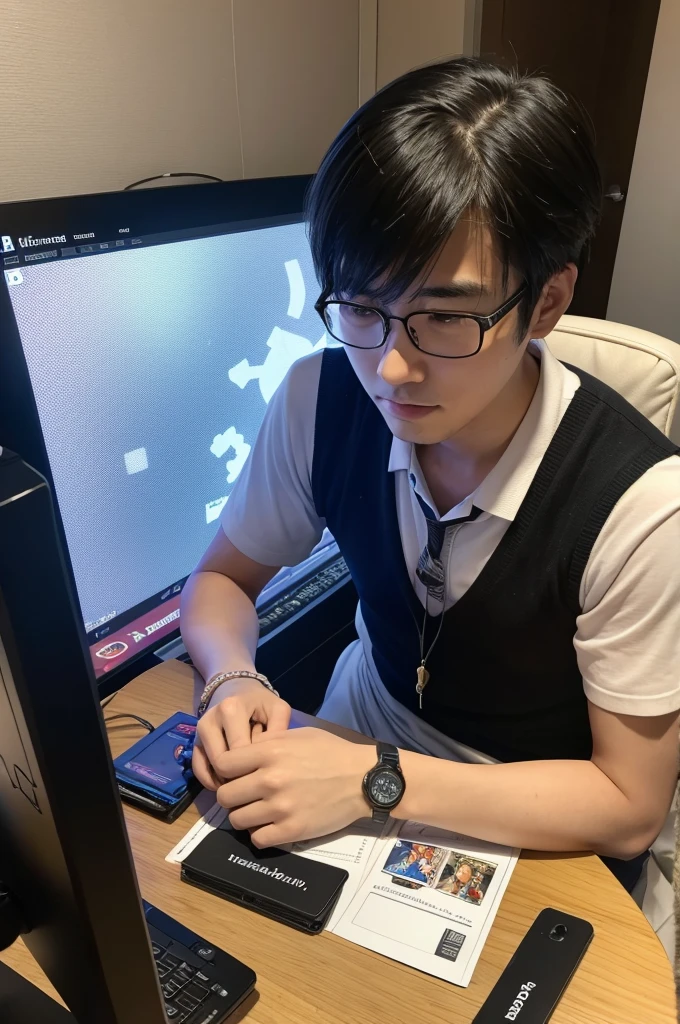 A man playing Smash Bros.