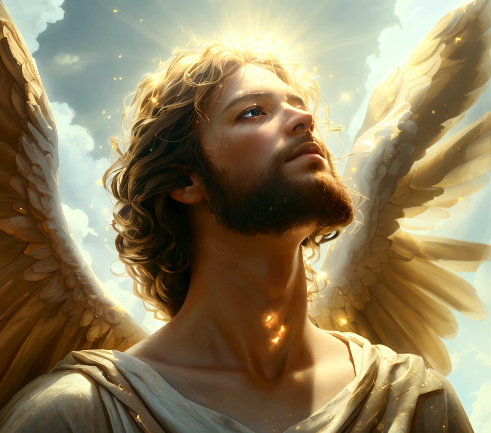 (best quality,4k,8k,highres,masterpiece:1.2),ultra-detailed,(realistic,photorealistic,photo-realistic:1.37),jesus,heaven,religious,oil painting,dramatic lighting,cinematic,glowing aura,divine light,angelic,serene,peaceful,ethereal,spiritual,transcendent,heavenly