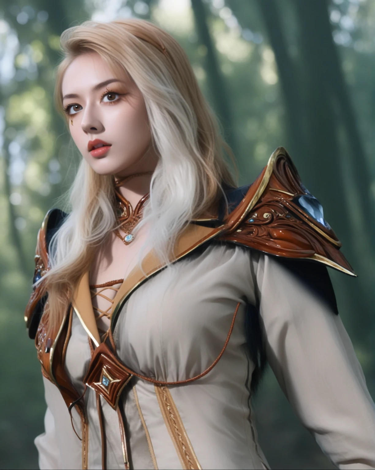 (hyperrealistic), (illustration), (high resolution), (8K), (extremely detailed), (best illustration), (beautiful detailed eyes), (best quality), (ultra-detailed), (masterpiece), (wallpaper), (photorealistic), (natural light), (rim lighting), (detailed face), (high detailed realistic skin texture), (anatomically correct), (solo), (1 girl), (high detailed realistic hair), (caramel hair:1.35), (heterochromic eyes), (detailed eyes), (light yellow eyes:1.37), (sparkling eyes), (realistic big breasts:1.5), (exposed nipples breasts:1.35), (long legs), (slender abs), (dynamic pose), (closed tiny mouth:1.3), (nsfw), (concentrated expression), (topless),