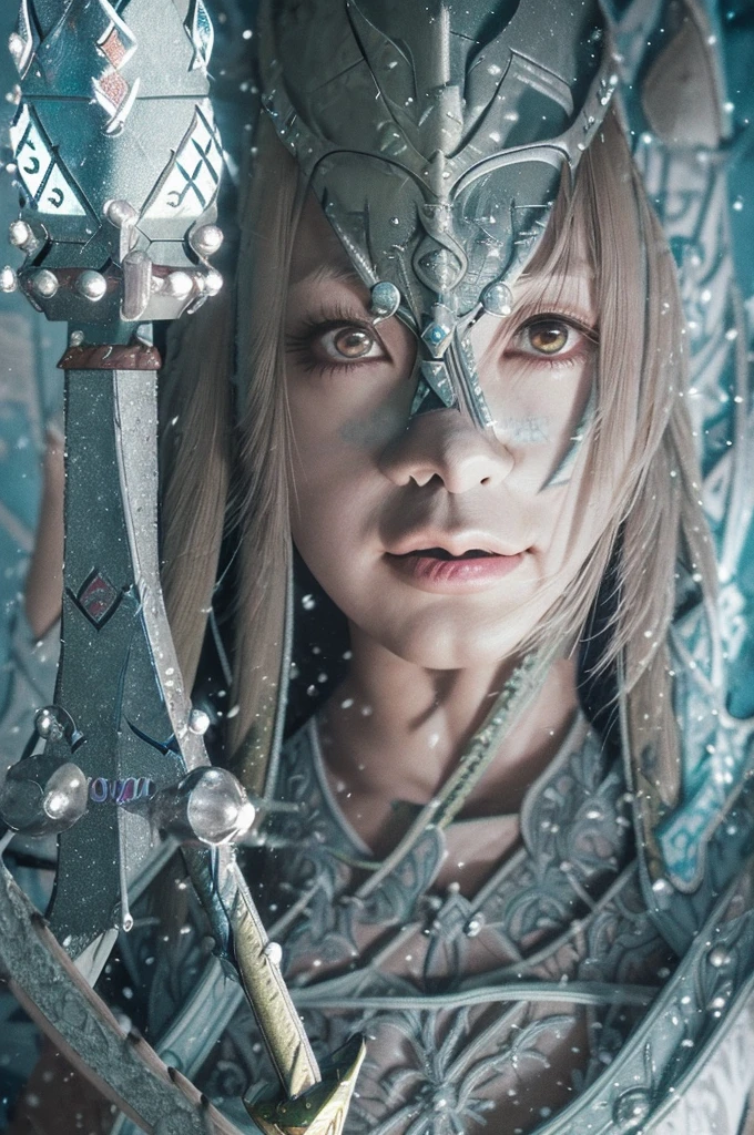 a 20 years old japanese girl,(dragonquest sage:1.0),(Excalibur:2.0),beautiful detailed eyes,beautiful detailed lips,extremely detailed face and eyes,long eyelashes,fantasy,medieval,magic,medieval castle,landscape,art,digital painting,cinematic lighting,vibrant colors,dramatic lighting,realistic,photogenic,masterpiece,4k,best quality
