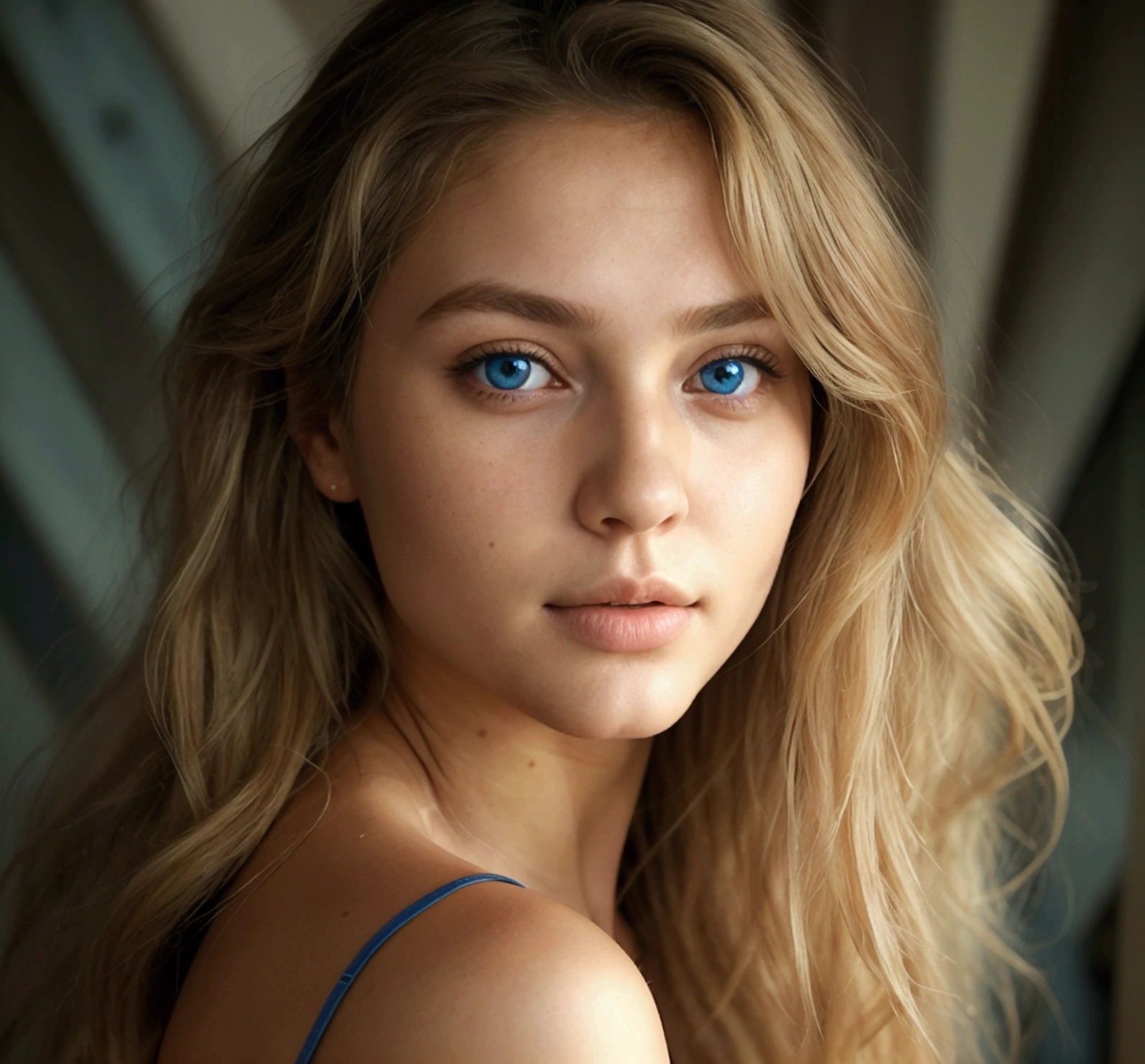 "High-quality","masterpice", detailed, realism, ultra-realism, now let's list all the characteristics of Isabela Silva Oliveira, the perfect face, very attractive, beautiful 20-year-old Spanish blonde girl, blues eyes, medium-lenght hair and natural light blues eyes, looking directly at the camera, hot, sensual, most beautiful, round face, good chin, best features, skin and hair with high texture, amazing blues eyes and blonde hair, Her body is 1.60m t all, with a fit shape slim waist, large bust, long hair, medium buttocks