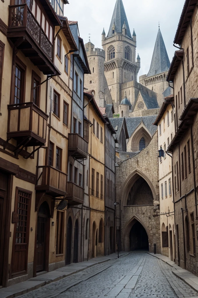 1 different medieval city, like the city from Game of Thrones
