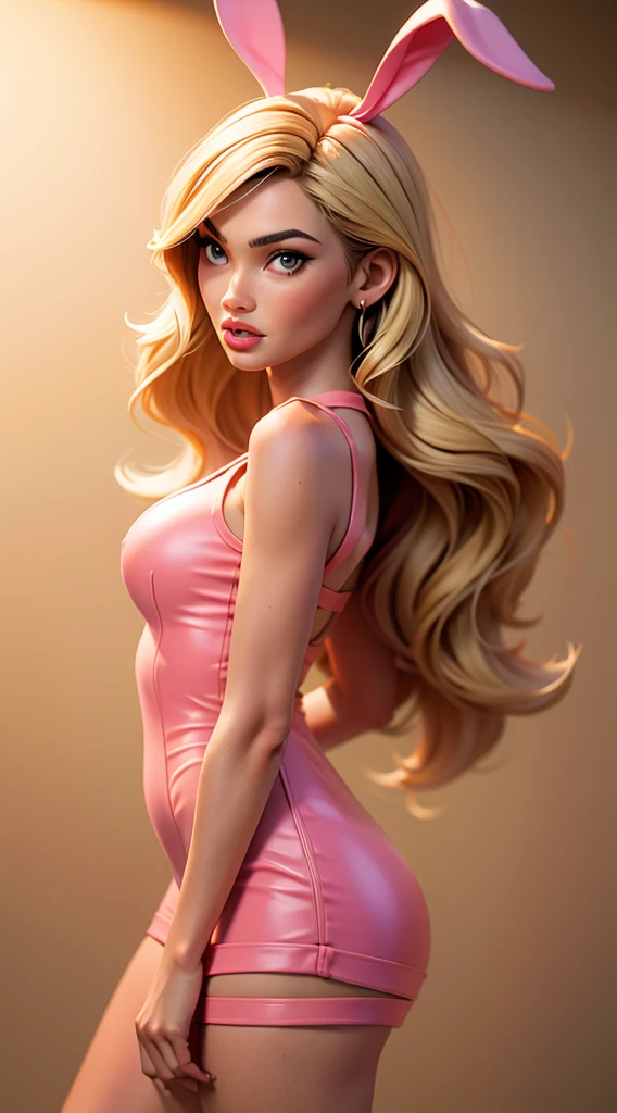 Megan fox blonde ombre hair, bunny outfit