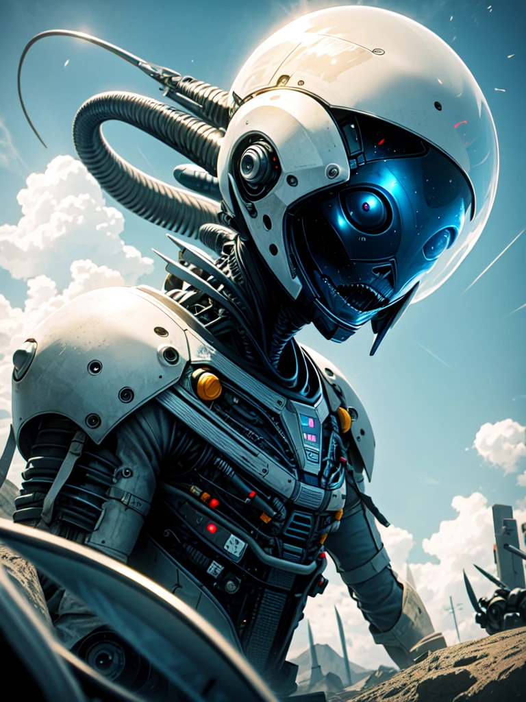 <lora:PastTech:1> plasttech cybernetic organism, stars, ultra detailed, Hyperrealistic, sharp focus, octane render