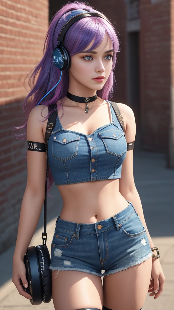 Gwen Tennyson,marcador,y'shtola rhul,Yorha 2b,vigiar,nier automaton,piloto mecha,rancho,tatuagens,orange and pink jumpsuit,white short sleeve ranchoer top,micro shorts jeans,barriga descoberta,cabelo curto,maquiagem punk,olhos verdes,cabelo prateado multicolorido,sorriso sexy,sardas,garota linda,Seios grandes,8k,ultra detalhado,realista,arte de fantasia,piercings nas orelhas,ranchoer uniform,garota saiyajin,moletom de lenhador de manga curta,fazenda de vacas,andando,colar de corrente,straw hat,