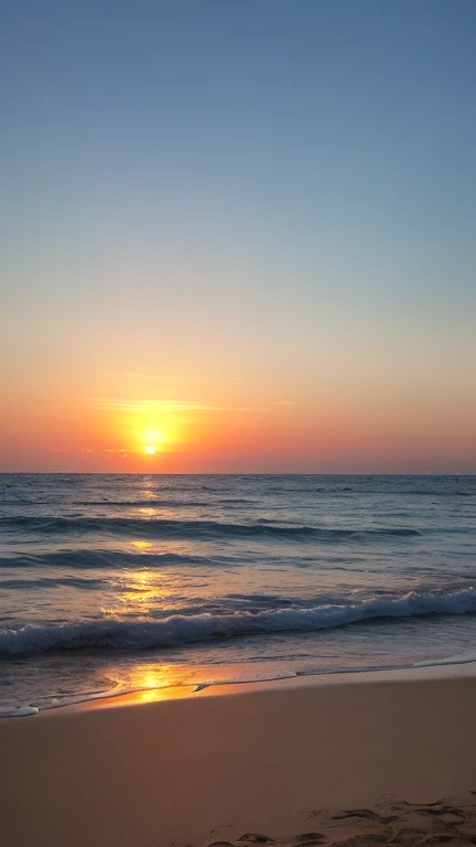 beach, sunset