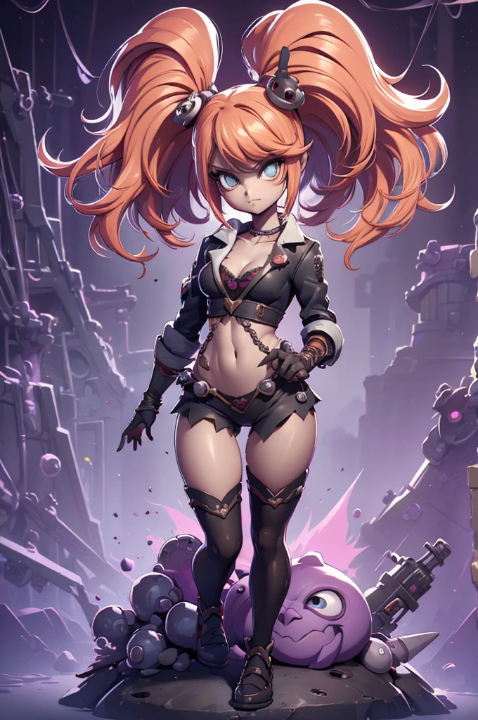 girls estilo rayman legends, character estilo art rayman legends, model sheet, girl , fully body, Giant Accessories,Giant Monster, mascot, sexly, sensuality, GIANT GUN PORTS,sexly,Tight tunics, Legs, alien, curve, monster in turn, Legs long,monster, monster in turn, thigh-high lace pantyhose, love the league, evil Monsters around, cyber punk style cloths