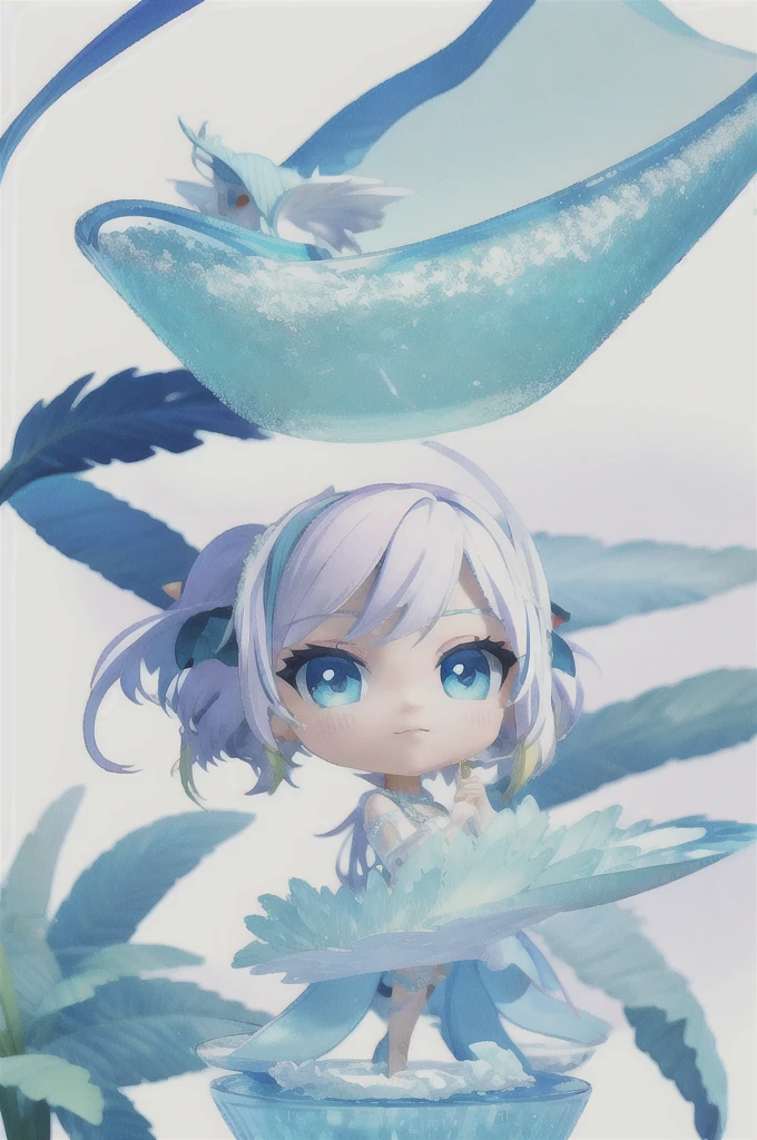 (((chibi 3d)))absurderes, hight resolution, reflection, refraction:1.4, ultra-detailliert:1.4, (Photorealistic:1.4, 超A high resolution, Raw photo), Ultra Wide Angle Break, Draw the Ice Queen, With the power to control ice and snow, Creating a realm of frozen beauty and chilling elegance. BREAK, Capturing the latest technologies in digital art, smooth gradients, Vector Shapes, And sleek, Sophisticated appearance. BREAK, Design digital fantasy artwork, With surreal elements, Futuristic theme, and impressive visual impact.