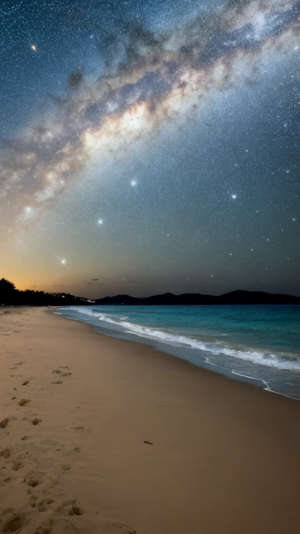 beach, Starry Sky