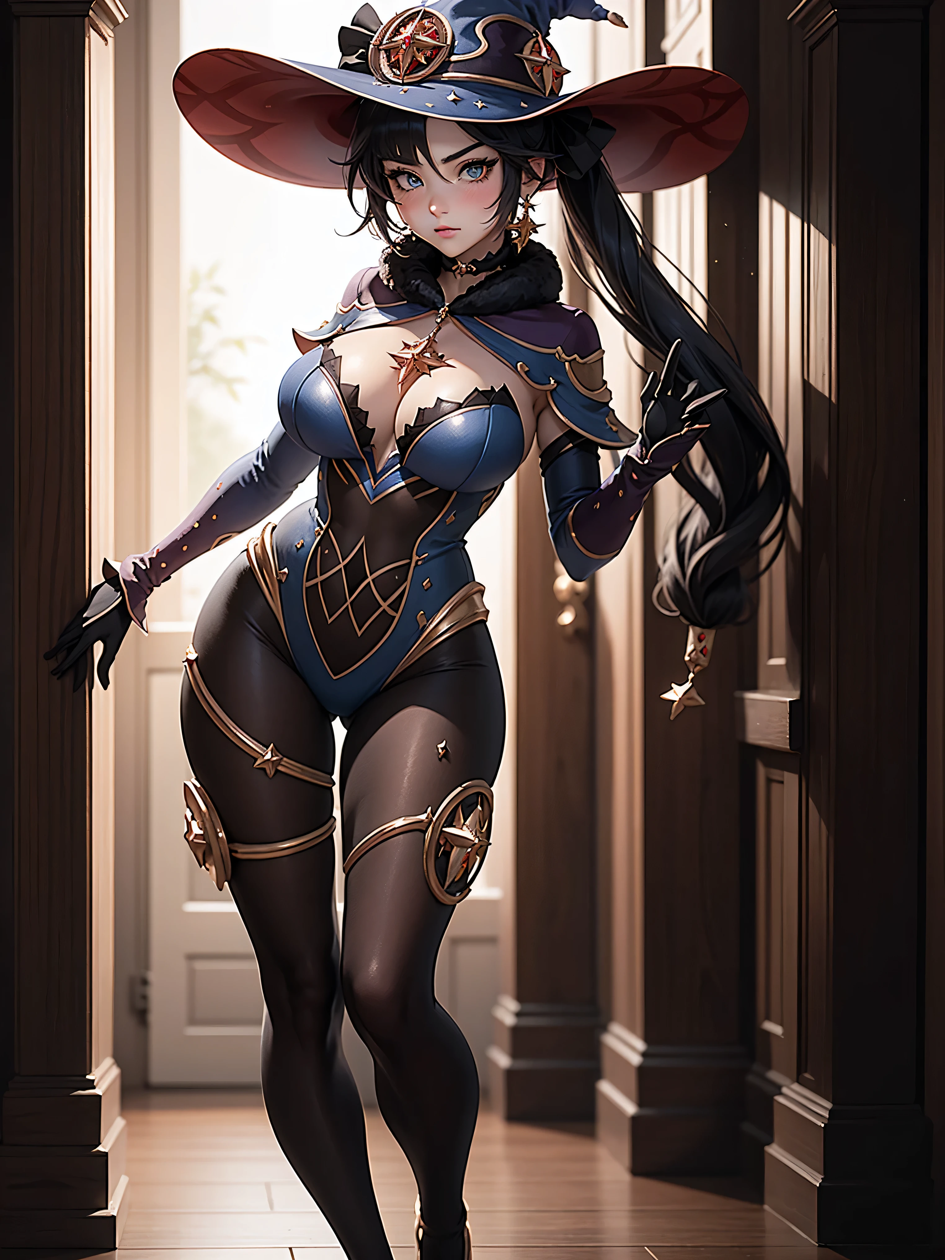 Masterpiece, ultra detail, high quality, 8k cg, blush, bright eyes, standing,portrait,(half body shot:1.5), slim body, huge breast,dynamic poses,monadef