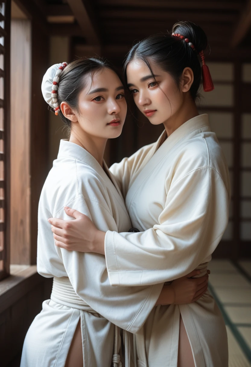 a real 30-year-old beautiful lady in ancient China, with affectionate eyebrows, hair in a bun,Ancient martial arts novels