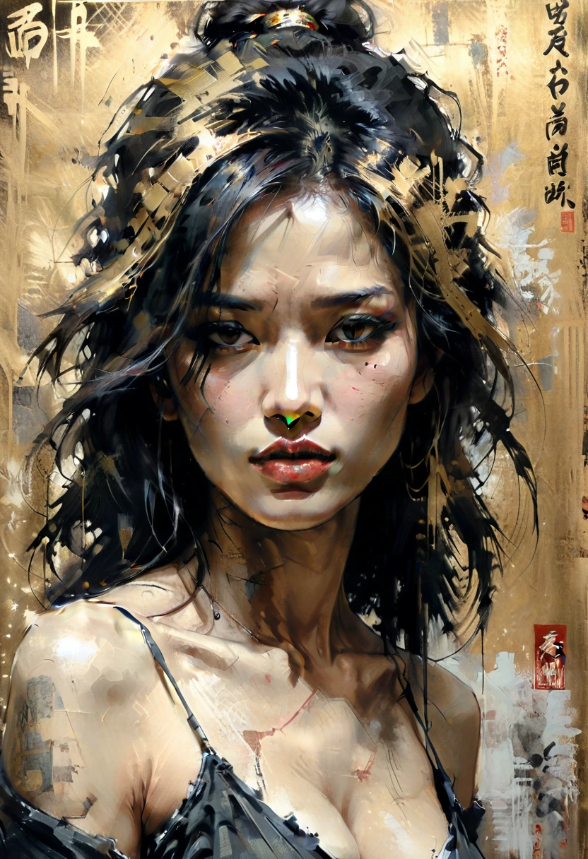 japanese woman, 26 years, stylized artistic works by Guy Denning, 24K masterwork HDR UHD HQ RAW art 