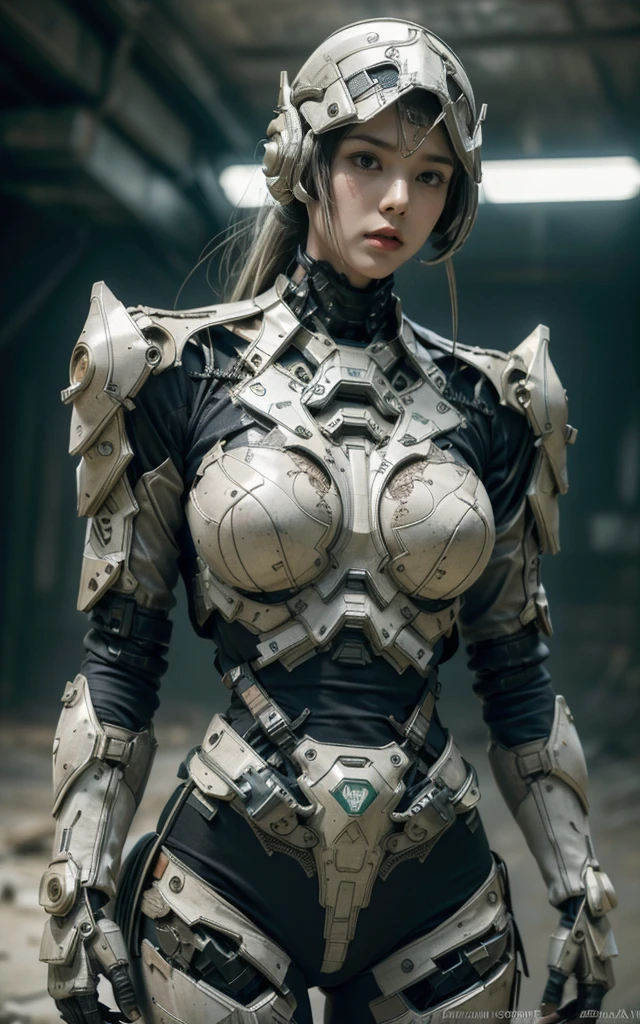 Ultra-high resolution,High-resolution details,reality,Outstanding,Jean Giraud, Wasteland of Doom, (woman, techwear is stylish and extremely beautiful:1.4),White tight mecha (Intricate details, masterpiece, best quality:1.4) , nicholmory style, Dystopian style, desolate, After the apocalypse, depressed, drama, Very detailed content, Looking at the audience, Dynamic poses, run,Dynamic camera angles,