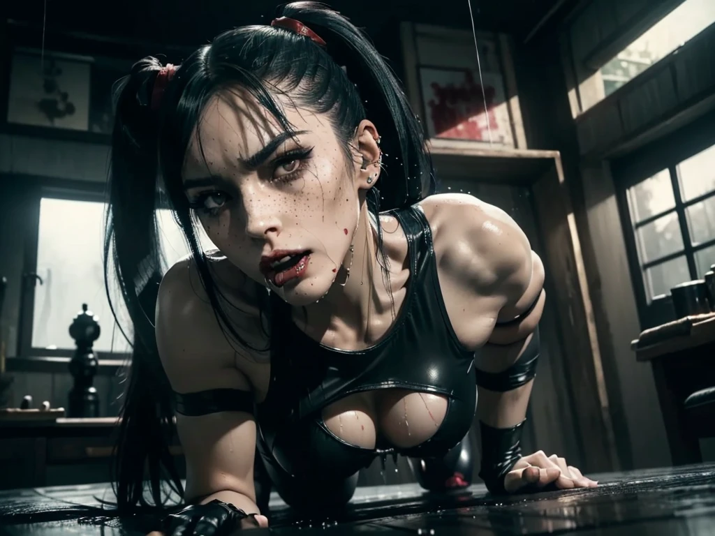(((red dripping blood))), ((1 female vampire with sharp perfect fangs)), (She is sucking on a man's penis to the hilt), she is biting into a man's penis with her sharp fangs intense, super slutty,, POV imamate insertion, (skintight slutty and revealing bodysuit), helpless and at a giantesses mercy ,the 2 women are looking down at you at their feet, ((POV from a Giantess's soon to be human dildo)), ((skirt/pantyhose)), perfect legs and skinny thighs, pantyhose, ((perfect tight ass)), tight wet pussy, giantess, dread, impending death, sex, domination, ((Perfect eyes and face)), ((closed wet full lips)), ((perfect hands and fingers)), ((( a lot of white cum is dripping out of her pussy))), ((she has a skinny and toned strong body)), ((makeup)), ((freckles)), ((perfect eyebrows)), ((sharper edges)), ((perfect scary grey eyes)), perfect intimidating face, slut, sadistic, predatory, better detail on her skin, perfect face and strong jawline, perfect full wet lips, sadistic atmosphere, wet sweaty skin, more detail, beautiful intimidating grey eyes, ((beautiful horror)), better lighting, more toned muscles, perfect detail on her intimidating eyes, very tight underwear, ((tight pussy)), (((tighter clothing))), slutty, intense, perfect detail, tight and sexy, ((piercings)), skinny, skinny and strong, more skin showing, intense, slutty, freckles, long skinny perfect legs, scary and intense, she is a skinny and toned 25 year old sexy and perfect and intimidating Japanese/American skinny/tone futuristic evil retribuition alice, pale white skin, eye contact, (full tall body is shown), (((hair with short ponytails and bangs))), , perfect face and eyes, she has a skinny and athletic body wearing pantyhose, only her full body is shown above the viewer looking down at him, perfect face, perfect strong jawline, perfect lips, best resolution, perfect bone structure, femdom, she has a skinny and toned young perfect body and legs, tight stockings