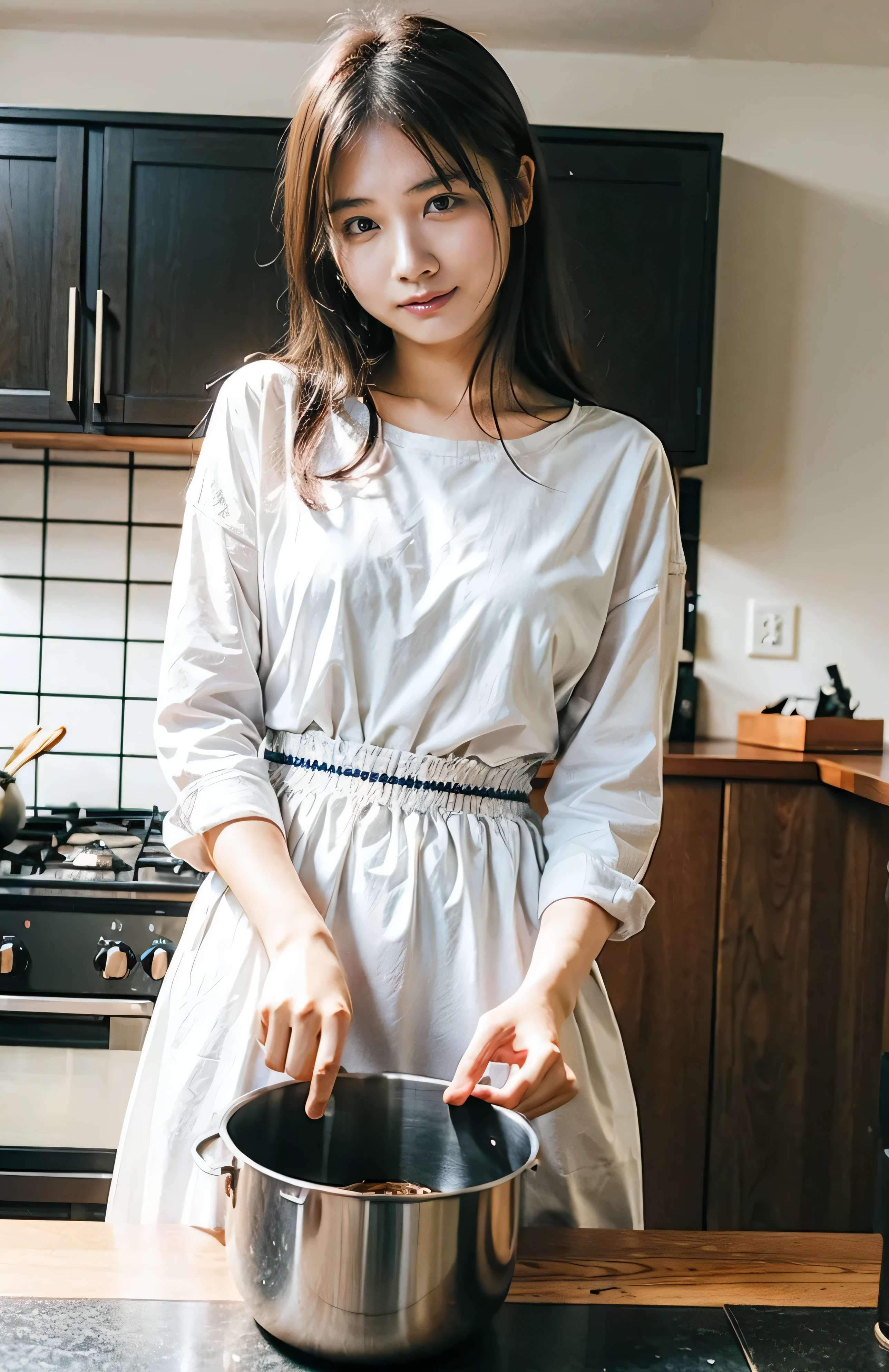 smile、kitchen、Wet hair、Cute gestures、During sex、Take a break'On one chin'hand of、Medium Short Hair、Sleeveless、Woman standing on a boat、Light brown hair、Elegant hairstyle、Blue Eyed Woman、A woman with a cute upward gaze、When the sky gets dark、The gentle light of the ship shines、When the sun goes down the sky turns red、Tight clothing that shows your body lines、、Elegant navy blue summer knit、Elegant black summer sweater、belt、Short skirt、Dress elegantly着こなす、Luxury Bagedium Shorthair:1.4))、Skyscrapers seen across the sea、Manhattan Island is visible offshore、Woman on a sightseeing boat、、The sun shines on her、Light brown hair、Light brown hair、The sky was dyed red、There are clouds、private's cute、An elegantly dressed woman is sitting on a boat and watching the sunset、Her ample breasts are obvious even through her clothes..、The shining sun is so beautiful、Dusk is approaching、Lens flare、You can see the sunset、((Sunlight reflecting off the ocean、Ocean View、The sun shines on the ocean、'beautiful.、Small earrings、private'evening、Birds are also flying、、Brown Hair Color、Tying up hair、The woman is on the right:1.4))、High-quality leather belt、Shiny clothes、Light beige hair color、Background Blur、Braid only the front hair、Light brown hair、{{Cowgirl Shot}}、((Close-up shot from the waist up、Ample breasts:1.4))、Smile、Silk clothing、Ample breasts that can be seen even through clothes、Braid only the front hair、Cowboy Shot、Gorgeous white collared silk shirt and brown skirt、Dress elegantly、Luxury Bags、A lovely smile、((Ample breasts))、Full body photo、ring、Short skirt、Tuck your hair behind one ear、Silver Necklace、smile、 Elegant ponytail、Caustics、Highly detailed photos、Very beautiful and ideal short hair、Super no makeup、(8k、RAW Photos、Highest quality、masterpiece:1.2)、(Realistic、Realistic)、1 girl、((Medium Short Hair、Looking into the camera:1.4))、Hair blowing in the wind