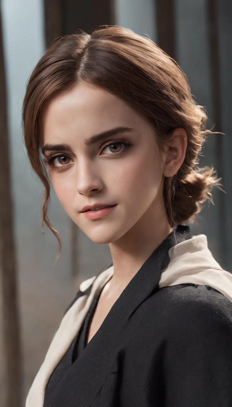 (Emma Watson), Smile, Cute, view the viewer, Long hair, Big Breasts, (breasts focus:1.3), (Realistic:1.2), (Full Shot: 1.2), (Realism), (masutepiece:1.2), (Best Quality), (ultra-detailliert), (8K, 4K, Convoluted), (85 mm), light Particle, Lighting, (Highly detailed:1.2), (Detailed face:1.2), (gradients), SFV, Colorful, (Detailed eyes:1.2), (Detailed temples of Japan: 1.2),(Detailed background), (Dynamic Angle:1.2), (Dynamic Pose:1.2), (Line of action:1.2), Wide Shot, Daylight, Solo, tabi, Black Tabi Socks.