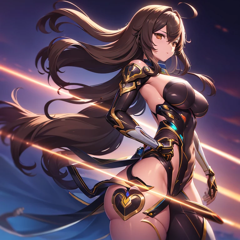高resolution, Exposed breasts, Shortcuts, Brown Hair, Weapons inspired by Takatora, resolution, accurate, Anatomically correct, 最high quality, detail, 高いdetail, high quality, Multiview, Exposed shoulders, Exposed Skin,