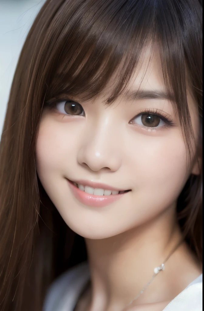 best quality, face focus, soft light, ultra high res, (photorealistic:1.4), RAW photo,(Shinozaki Ai), white skin, kawaii,
1 Japanese girl, solo, cute, (smile), (pupil, lights in the eyes), detailed beautiful face, Medium-sized breasts,(high resolution detail of human skin texture),(long hair),(portrait), pink traditional kimono,