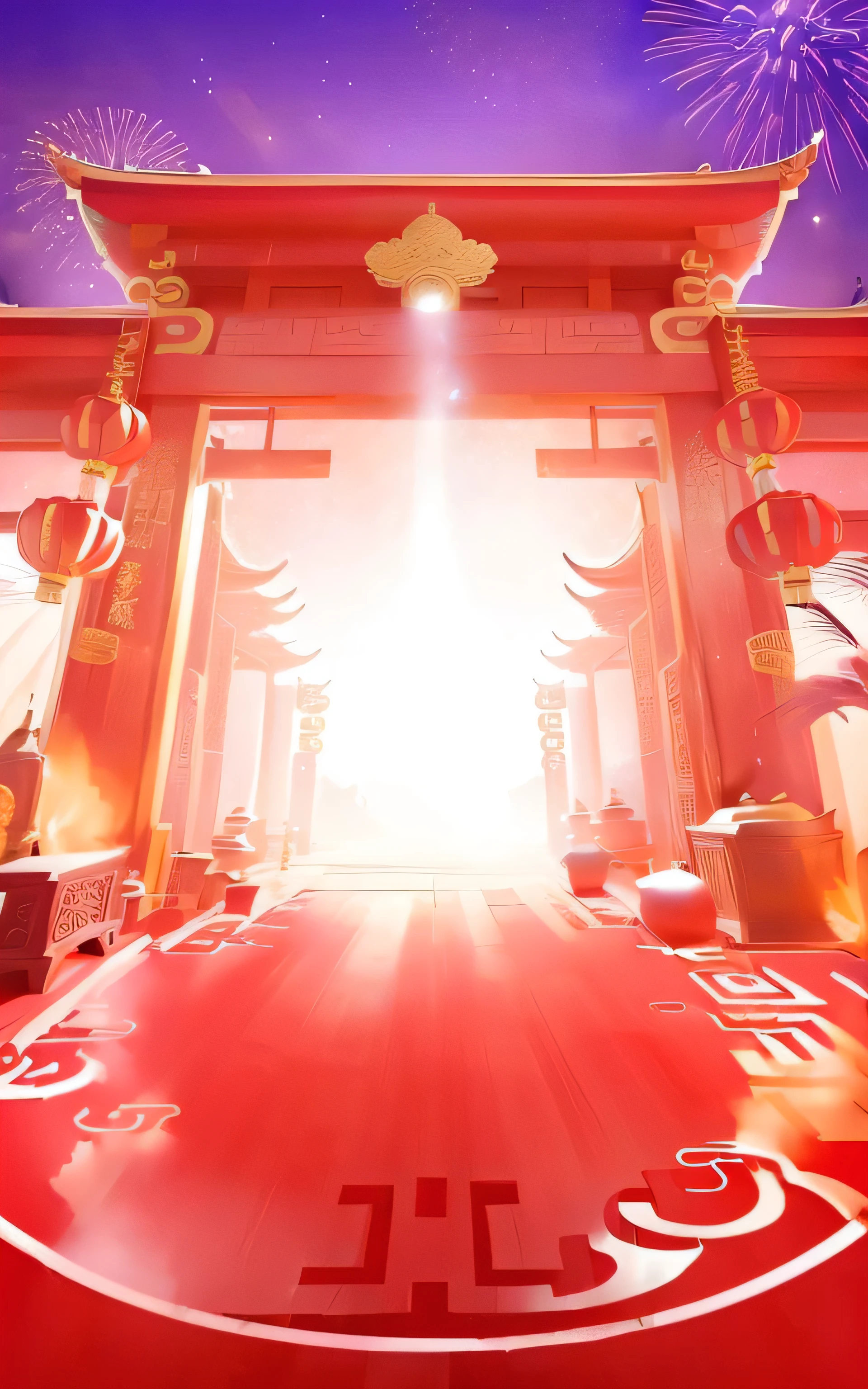 There is a red gate,Red carpet and fireworks in the background, Kingdom of Light Background, Depicting the background of the temple, background technologywork, Temple Background, Might & Magic account is open, background technology, Personal room background, Stage Background, Might & Magic, Magical glowing time portal, ballroom background, isolated Backdrop, Chinese Temple, interior background technology, Gorgeous background, Random background scenes