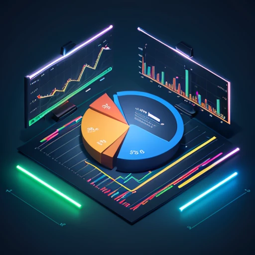 (ultra-detailed detailed),
(extremely detailed CG unity 16k),
(best quality),
(best illustration),

prerendered isometric graphics,
3d isometric,
best on adobe stock,

precision text,
data visualization,
abstract art representing data,
pie chart,
bar graph,
stock chart,
line graph,

on a dark background.