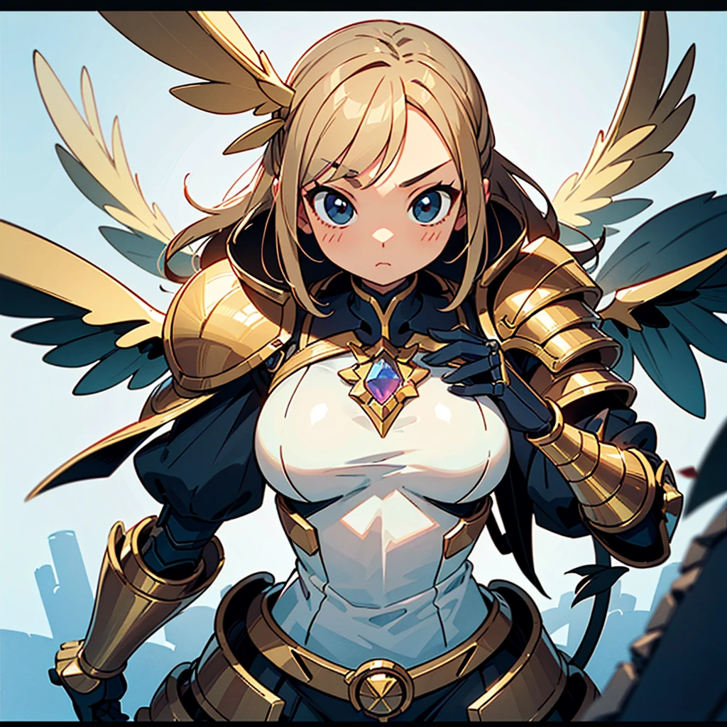 (Chibi character、Little、Ultra HD、Very detailed、Highest quality、Ultra Wide Angle、whole body、Correct body shaping、Detailed face、Concept Art、Acrobatic pose、Top view):2.0、(Close Combat Stance、Excessive number of objects、Excessive number of effects、Countless scattered objects、Dark knight-themed rococo-style gold-rimmed armor、A large gemstone in the center of the chest、Mechanical wings and tail:1.5、Bizarre asymmetrical armor、Neon glowing decorations):1.5
