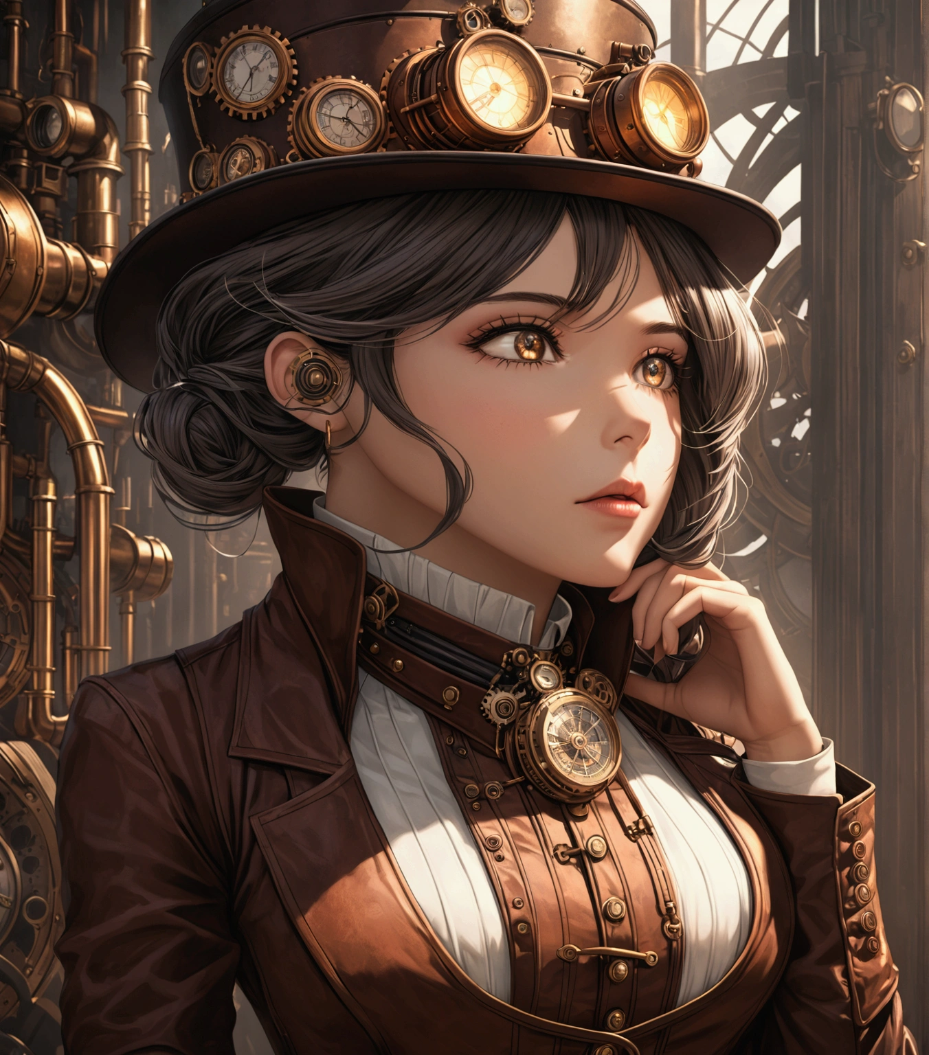 emotional intellect, steampunk, high detail,