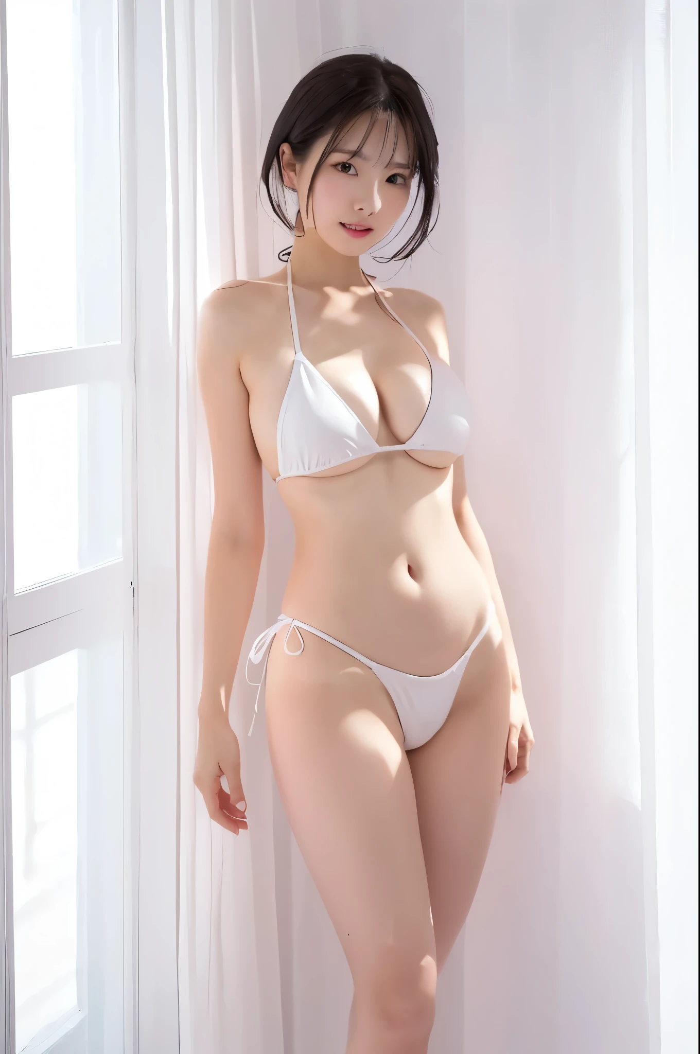 arafed woman in a White Bikini posing for a picture, model with Attractive body, White Bikini, A seductive body with a sexy belly, wearing a White Bikini, Photo of slim girl model, Gorgeous Bikini Models, Beautiful and sexy woman photos, Elegant bikini, Gorgeous Young Korean Woman, Sexy Body, Attractive body, Beautiful female body, sexy hot body, Sexy Body and face, Black Hair, (Long Hair:1.4),
