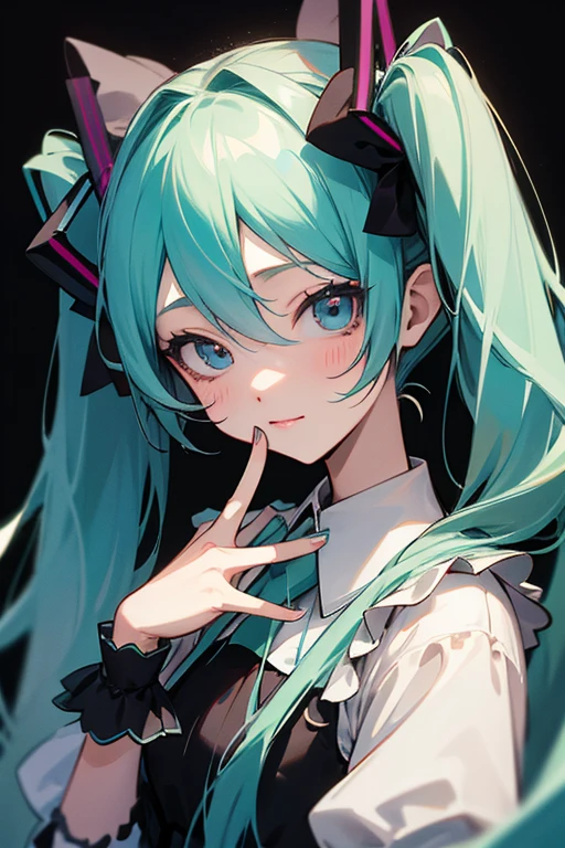 hatsune miku、cute、Excellent、Gothic Lolita、The best detail、