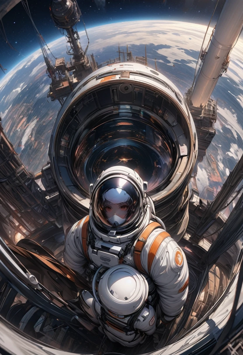 (Highest quality, 4K, Super detailed, High resolution, masterpiece: 1.2),Characters seen from afar: There are characters that can be seen from afar, Located on a high observation deck. Small compared to the surrounding area, Emphasize the size of the ship. The character is wearing a space suit, With flashing lights and mechanical details.
Space View: From the opening of the ship, A vast starry sky can be seen. The stars are unevenly distributed, Create a variety of densities、Suggests the distance of some celestial objects.