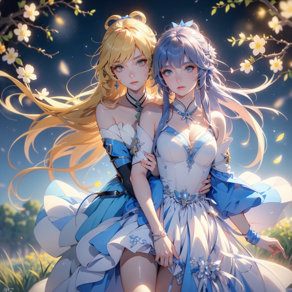 a beautiful young anime girl, 1girl, watercolor, holding an M4A1 assault rifle, detailed face, beautiful eyes, long eyelashes, detailed skin, dynamic pose, outdoor garden setting, beautiful detailed flowers, sunlight, warm color palette, cinematic lighting, high quality, 8k, ultra-detailed, photorealistic, masterpiece