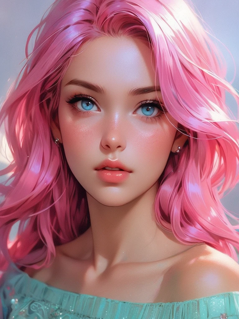 a beautiful young woman, wearing casual clothes, pretty face, pretty lips, pretty eyes