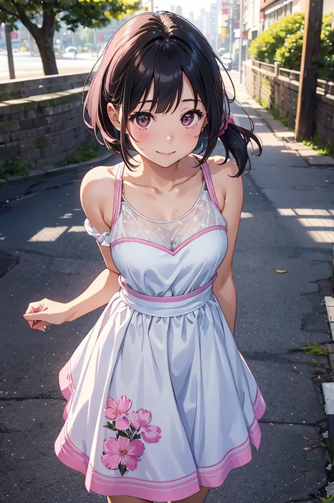 image quality:Highest Quality
Camera Focus: Blur the background
light:sidelight
person:20-year-old female,Japanese,
tracing: gal model 、Bright light、
Daytime hairstyles: Short Bob、With bangs
dress:GalSee-throughCasualPastel pinkExpression: The best smile、gal sparkling effect, Lens flare, universe、
flowerpunk、Subtle gradient effect
