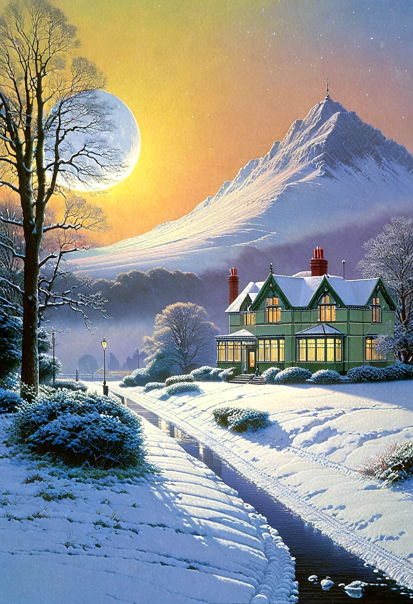 winter & summer, 8k, hyper detailed, art deco, steven outram