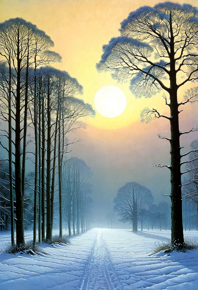 winter & summer, 8k, hyper detailed, art deco, steven outram