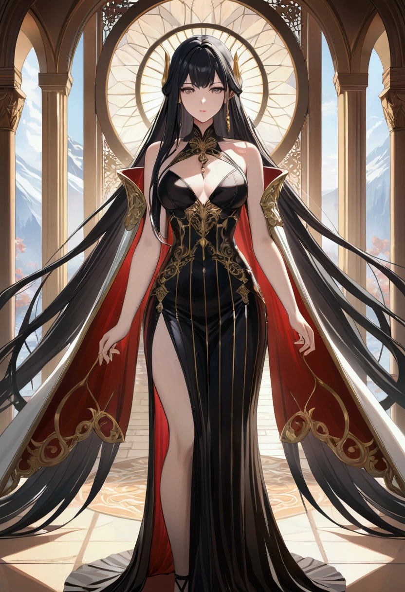 1girl,long black hair,white eyes,aesthetic built,fantasy,best quality,4k
