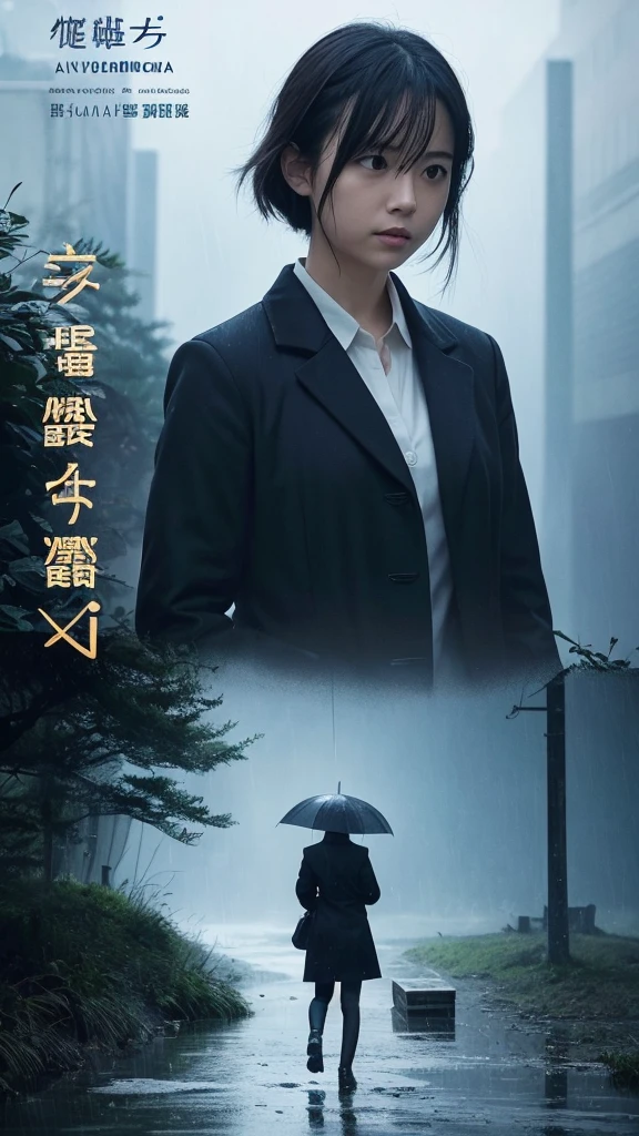 Please draw an image of the cover of the novel that you associate with the following text。Images should not contain text。The background is black except for the book.。Only the cover of the book。I never draw real people。

### Synopsis: In a town where the rain keeps falling、The mystery of the girls who disappear on the same day every year continues to remain unsolved.。Detective Nakamura Makoto、Because my sister is one of them、Be obsessed with this incident。Investigating the disappearances、He discovers a mysterious woman who appears on rainy days.。What does she know?？What is the truth behind the disappearance?？Nakamura&#39;s investigation begins, with memories of the past and tears mixed in.。

### Export

「Blending in with the sound of rain、Another girl has disappeared。Makoto Nakamura received the news.、I stood there in the cold rain。」

### Pop art like you&#39;d find in a bookstore

**「Uncover the Mystery of the Missing Girls！」**
With the falling rain、Memories and tears flow。Detective Nakamura Makoto takes on the challenge、The truth behind the unsolved serial disappearances？

### Celebrities（Fictional）A wind obi written by（Artistic feel）

**「This novel is、The lost memories and pain deep in your heart、Quietly awakening。」**
— Famous mystery writer Miki Fujiwara