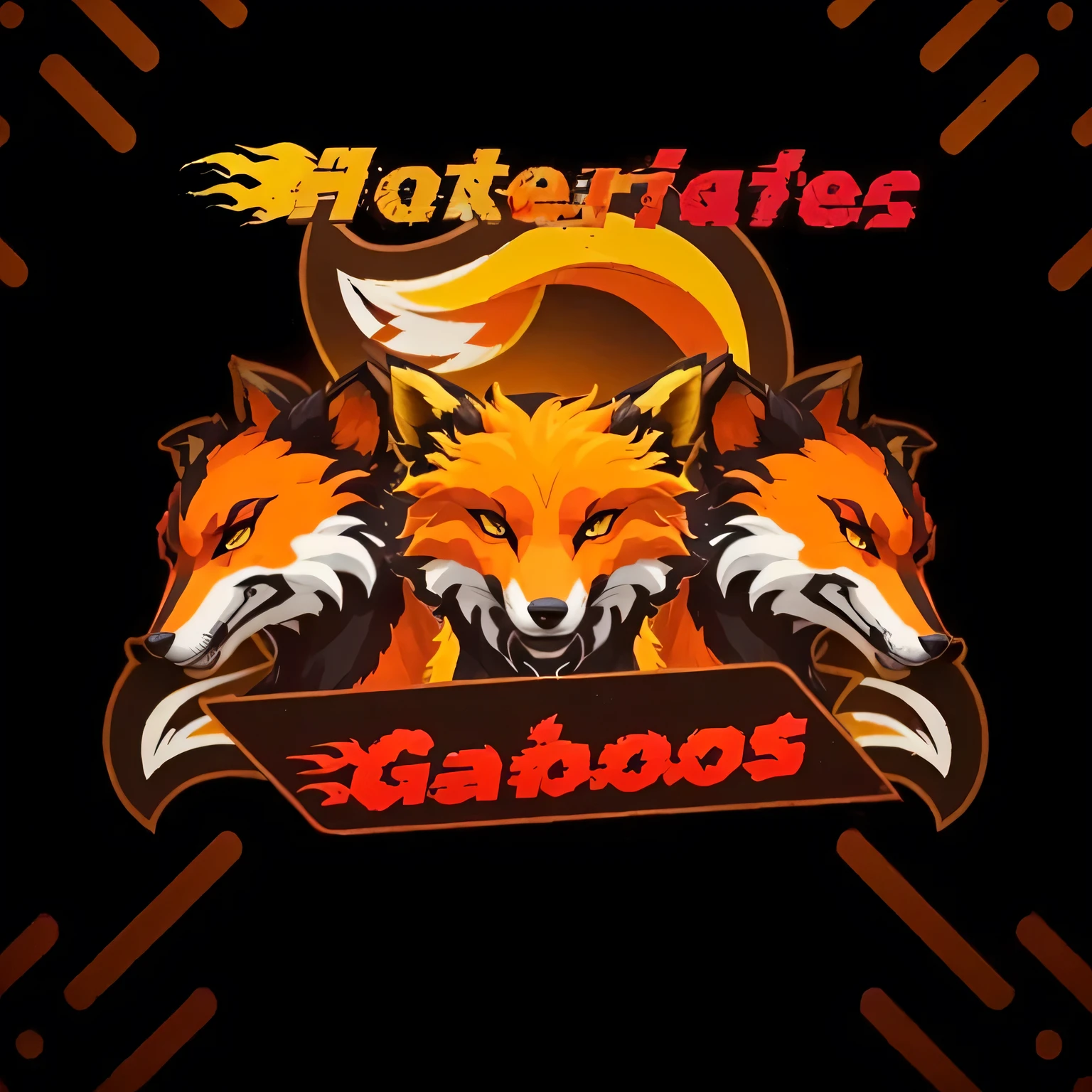 a logo for a sports team with two foxes on it, gaseous materials, material pack, gaturro, alebrijes aesthetic, gabagool, godes, material, materia, los carpinteros, game logo, high detail materials, glabrous, exploitable image, greebles, no gradients, glares, mgs