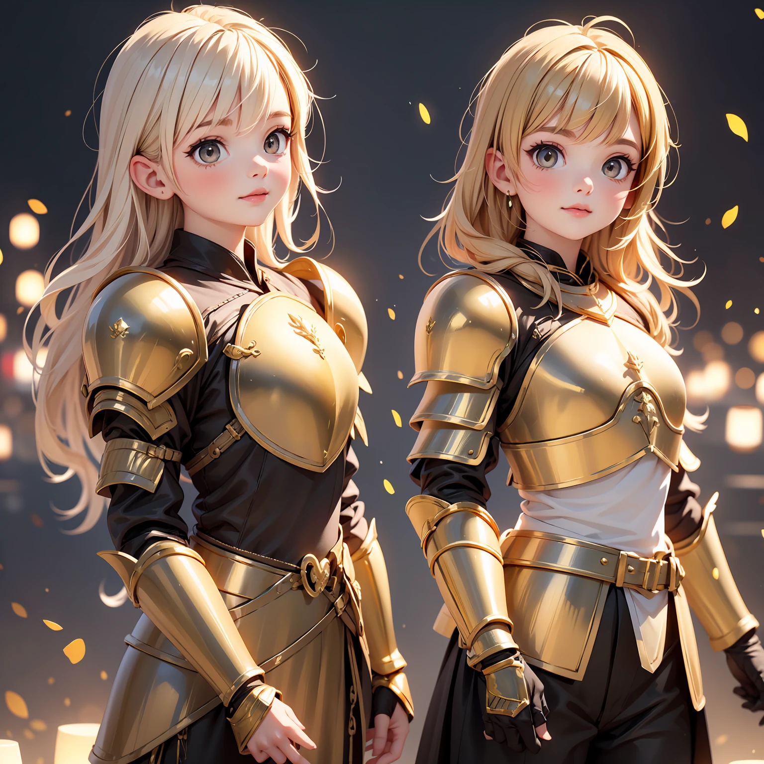 Ultra Realistic Girl, gold hair, gold eyes, Flat Chest,gold knight armor, golden lightning sword, gold lightning,