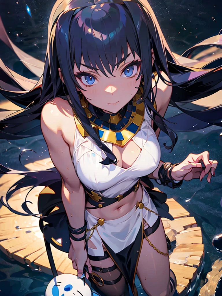 Anime girl with long black hair and blue eyes in a black dress, Best anime 4k konachan wallpaper, Detailed digital anime art, Detailed Key Anime Art, anime art wallpaper 4k, anime art wallpaper 4k, Anime Art Wallpapers 8K, Stunning Anime Face Portraits, Detailed Anime Character Art, From Arknights, artstation pixivでトレンド