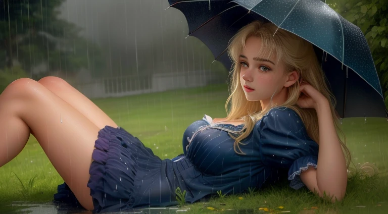 ((Best Quality, 8K, Masterpiece:1.3)), Focus: 1.2, Perfect Body Beauty: 1.4, Buttocks: 1.2, ((Layered Haircut, Breasts: 1.2)), (Wet Clothes: 1.1) , (Rain, Street:1.3), Bandeau Dress: 1.1, Highly Detailed Face and Skin Texture, Delicate Eyes, Double Eyelids, Whitened Skin, Long Hair