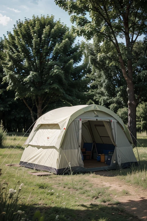 Camp scout dans la campagne 