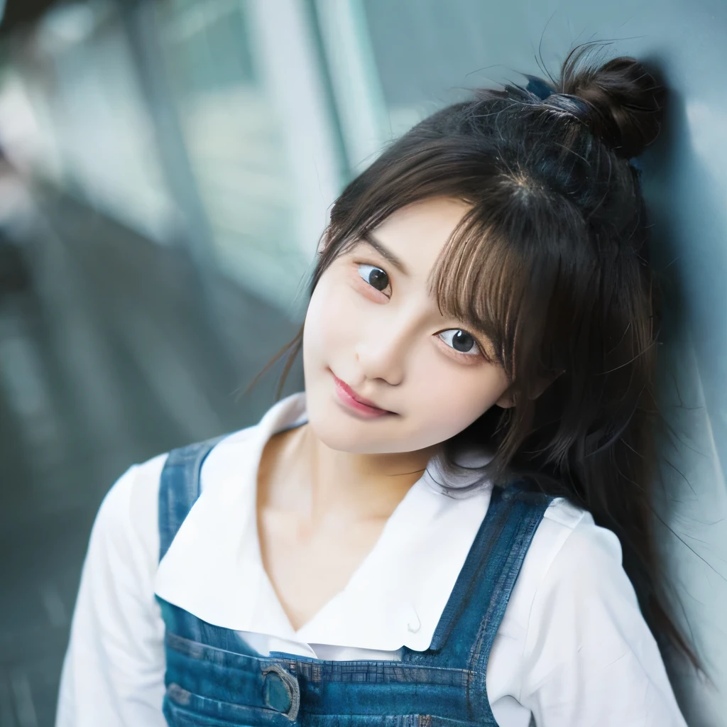 student girl korean cute face model studio photo double